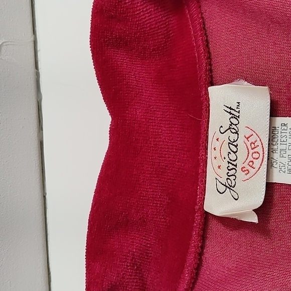 Jessica Scott Sport women's red long sleeve button down shirt Size: L - Picture 2 of 5